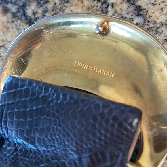 Vintage Donna Karan wide textured leather belt main image 8